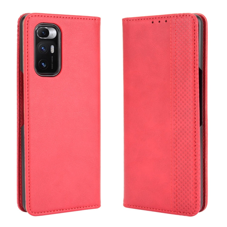 For Xiaomi Mi Mix Fold Magnetic Buckle Retro Crazy Horse Texture Horizontal Flip Leather Case with Holder & Card Slots & Photo Frame