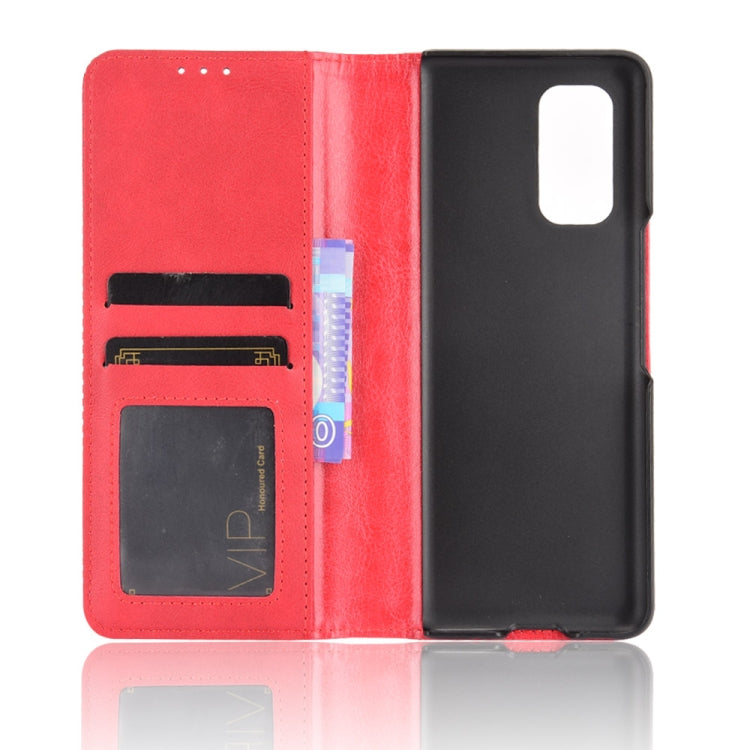 For Xiaomi Mi Mix Fold Magnetic Buckle Retro Crazy Horse Texture Horizontal Flip Leather Case with Holder & Card Slots & Photo Frame