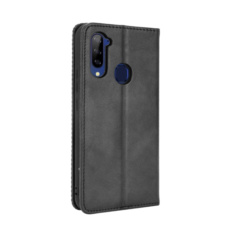 For ZTE Libero 5G Magnetic Buckle Retro Crazy Horse Texture Horizontal Flip Leather Case with Holder & Card Slots & Photo Frame