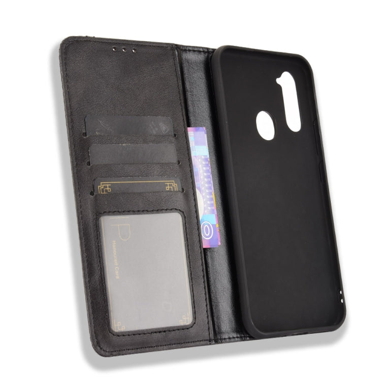 For ZTE Libero 5G Magnetic Buckle Retro Crazy Horse Texture Horizontal Flip Leather Case with Holder & Card Slots & Photo Frame