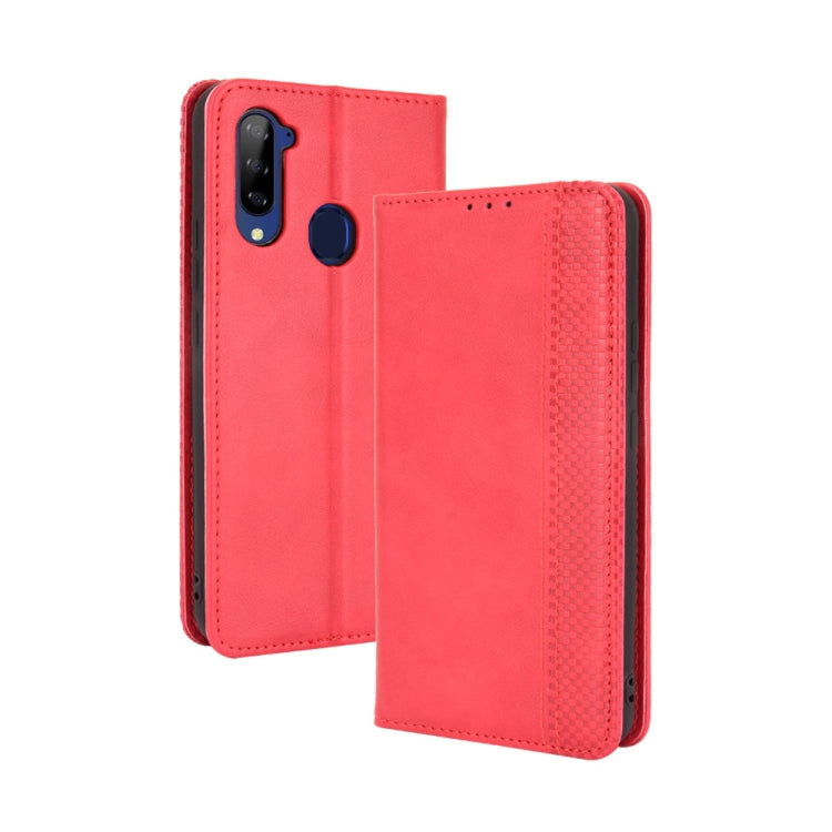 For ZTE Libero 5G Magnetic Buckle Retro Crazy Horse Texture Horizontal Flip Leather Case with Holder & Card Slots & Photo Frame