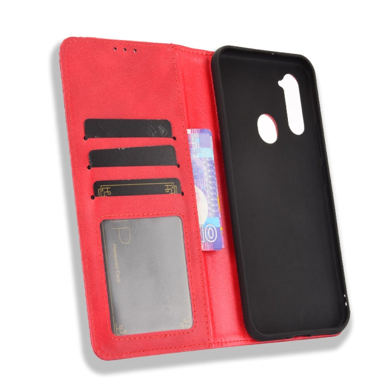 For ZTE Libero 5G Magnetic Buckle Retro Crazy Horse Texture Horizontal Flip Leather Case with Holder & Card Slots & Photo Frame