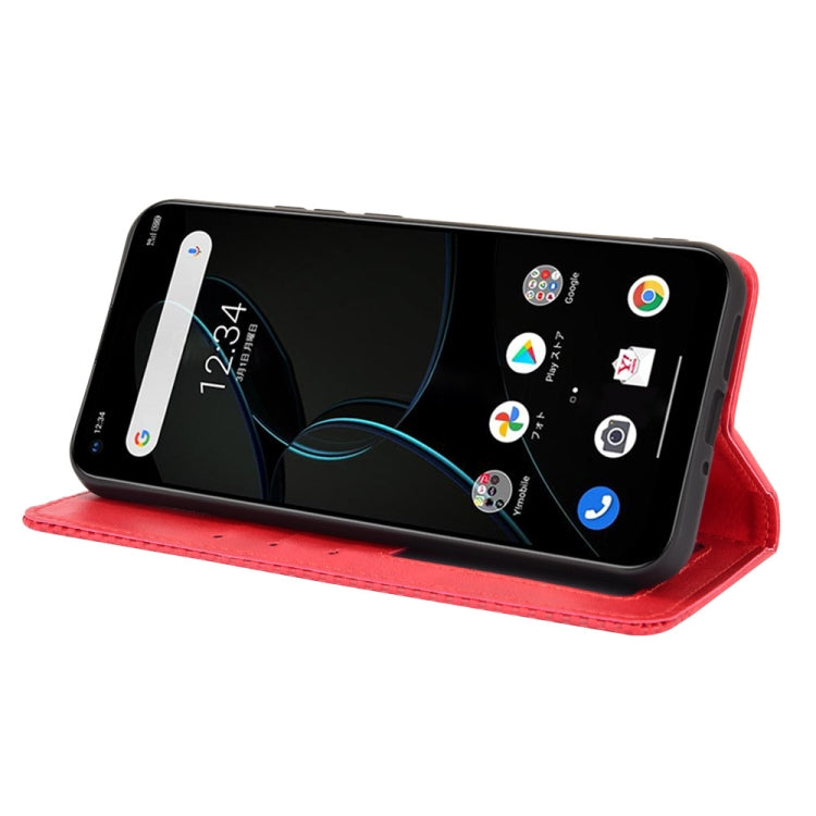 For ZTE Libero 5G Magnetic Buckle Retro Crazy Horse Texture Horizontal Flip Leather Case with Holder & Card Slots & Photo Frame
