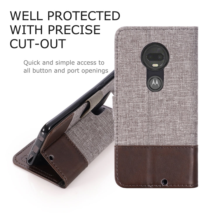 For Motorola Moto G7 Plus MUXMA MX102 Horizontal Flip Canvas Leather Case with Stand & Card Slot & Wallet Function