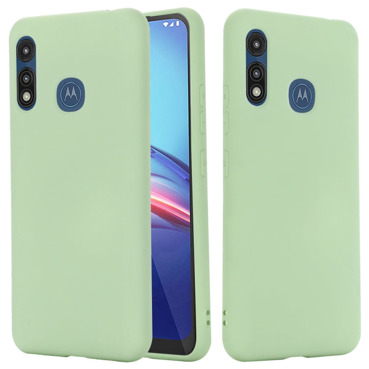 For Motorola Moto E 2020 Solid Color Liquid Silicone Dropproof Full Coverage Protective Case