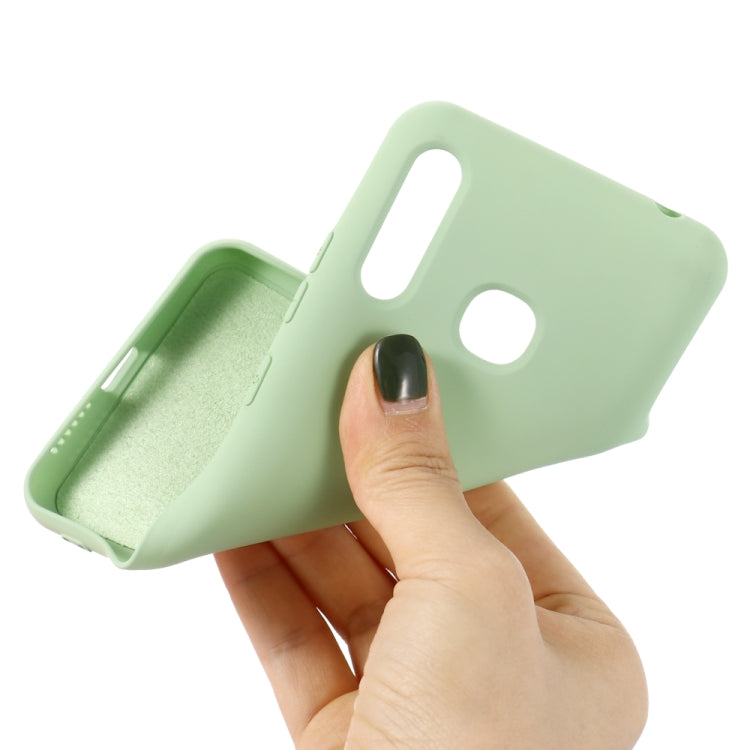 For Motorola Moto E 2020 Solid Color Liquid Silicone Dropproof Full Coverage Protective Case