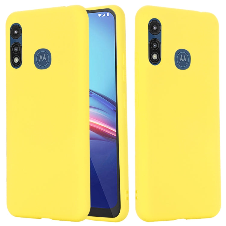 For Motorola Moto E 2020 Solid Color Liquid Silicone Dropproof Full Coverage Protective Case