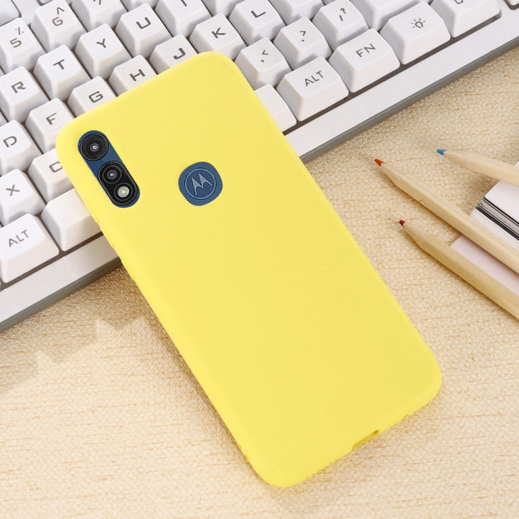 For Motorola Moto E 2020 Solid Color Liquid Silicone Dropproof Full Coverage Protective Case