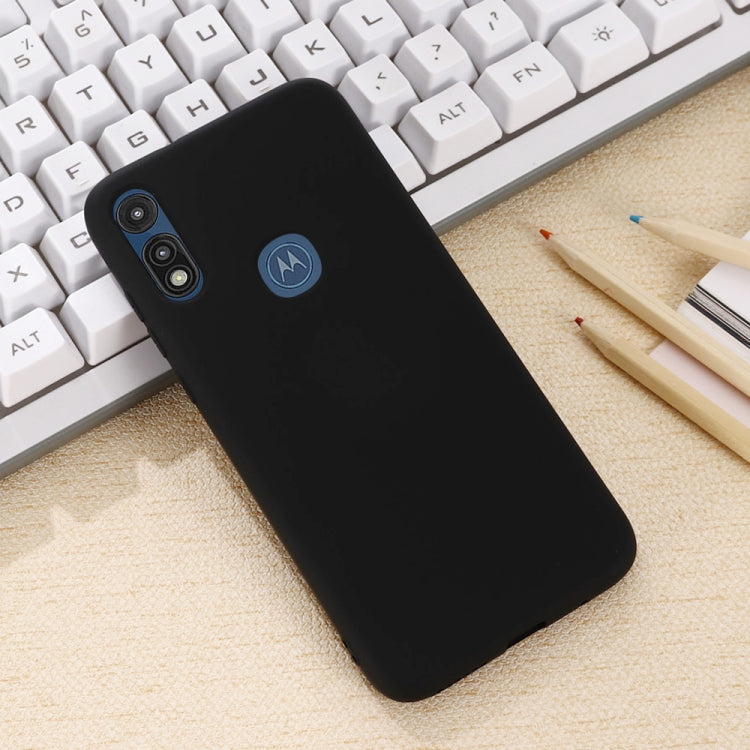 For Motorola Moto E 2020 Solid Color Liquid Silicone Dropproof Full Coverage Protective Case