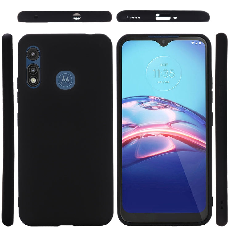 For Motorola Moto E 2020 Solid Color Liquid Silicone Dropproof Full Coverage Protective Case