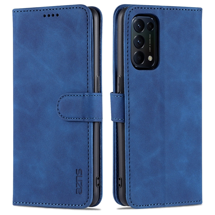 For OPPO Reno5 Pro AZNS Skin Feel Calf Texture Horizontal Flip Leather Case with Card Slots & Holder & Wallet
