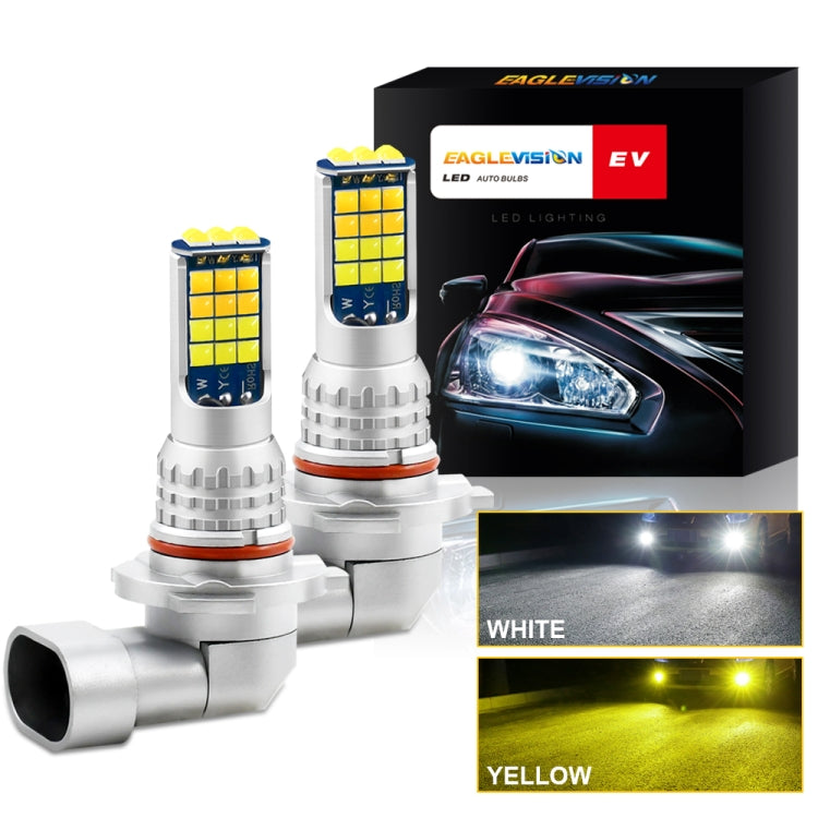 2 PCS V6 9005 DC9-36V 30W 3000LM IP65 Car LED Double Color Fog Light with 30LEDs SMD-2525 Lamp