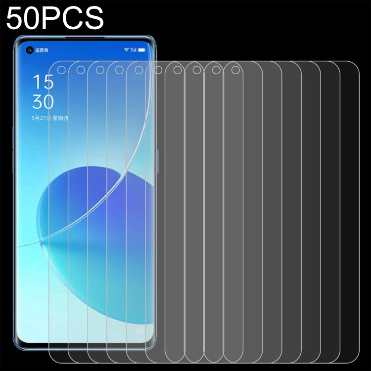 For OPPO Reno6 Pro 5G / Reno6 Pro+ 5G / Reno6 Pro 5G Snapdragon / Reno7 Pro 5G 50 PCS 0.26mm 9H 2.5D Tempered Glass Film