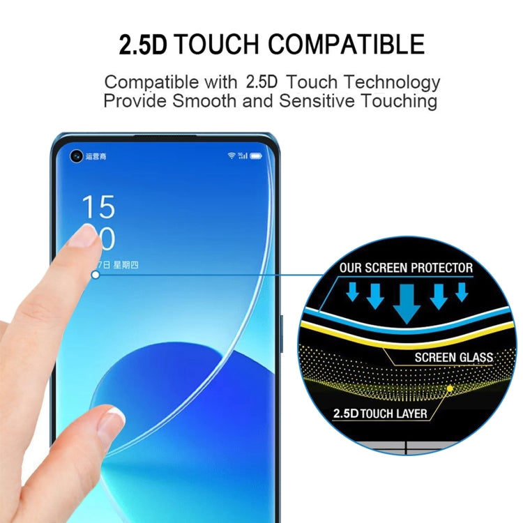 For OPPO Reno6 Pro 5G / Reno6 Pro+ 5G / Reno7 Pro 5G 25 PCS Full Glue Full Screen Tempered Glass Film