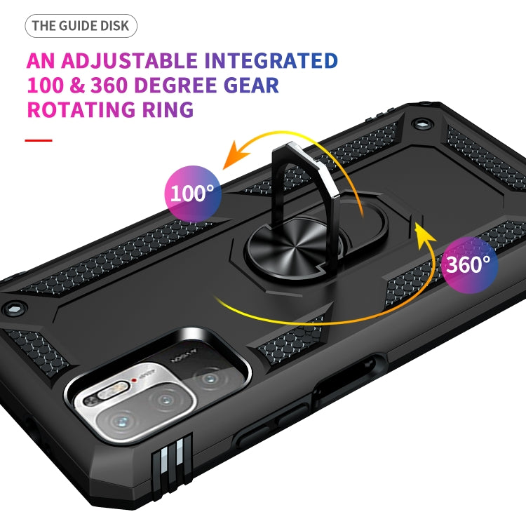 For Xiaomi Redmi Note 10 5G Shockproof TPU + PC Protective Case with 360 Degree Rotating Holder