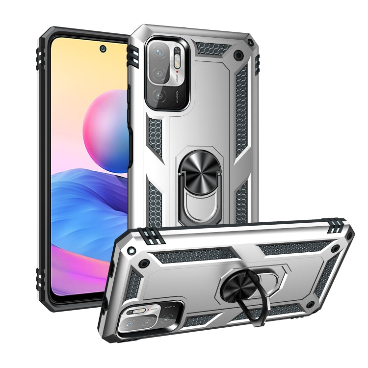 For Xiaomi Redmi Note 10 5G Shockproof TPU + PC Protective Case with 360 Degree Rotating Holder