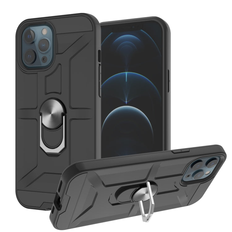 For iPhone 12 Pro Max War-god Armor TPU + PC Shockproof  Magnetic Protective Case with Ring Holder
