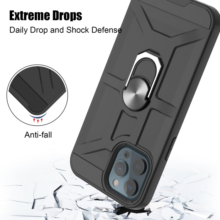 For iPhone 12 Pro Max War-god Armor TPU + PC Shockproof  Magnetic Protective Case with Ring Holder