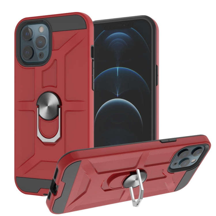 For iPhone 12 Pro Max War-god Armor TPU + PC Shockproof  Magnetic Protective Case with Ring Holder