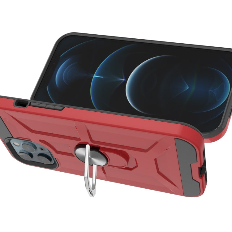 For iPhone 12 Pro Max War-god Armor TPU + PC Shockproof  Magnetic Protective Case with Ring Holder