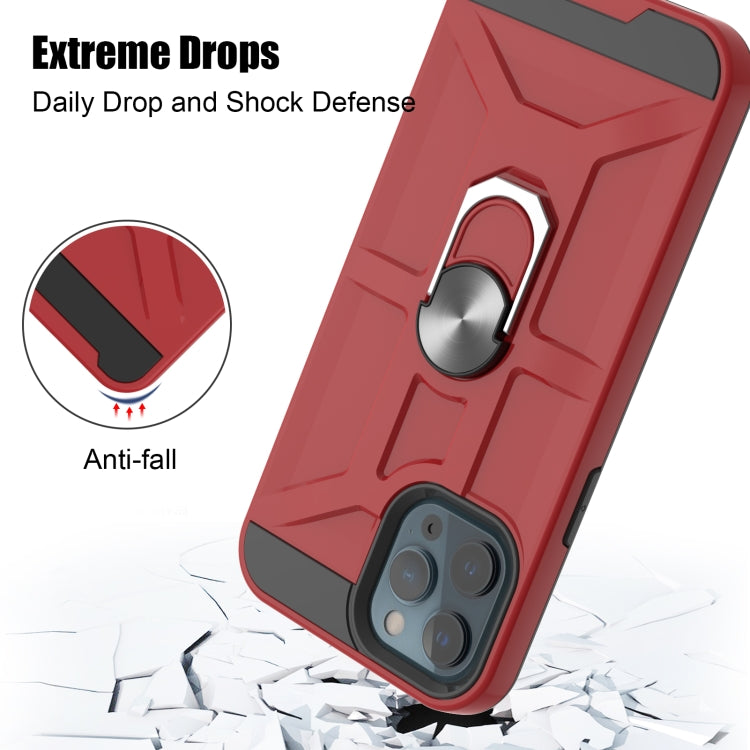 For iPhone 12 Pro Max War-god Armor TPU + PC Shockproof  Magnetic Protective Case with Ring Holder