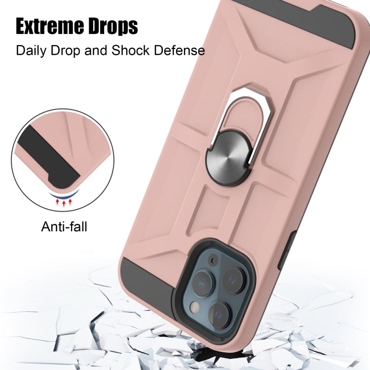 For iPhone 12 Pro Max War-god Armor TPU + PC Shockproof  Magnetic Protective Case with Ring Holder