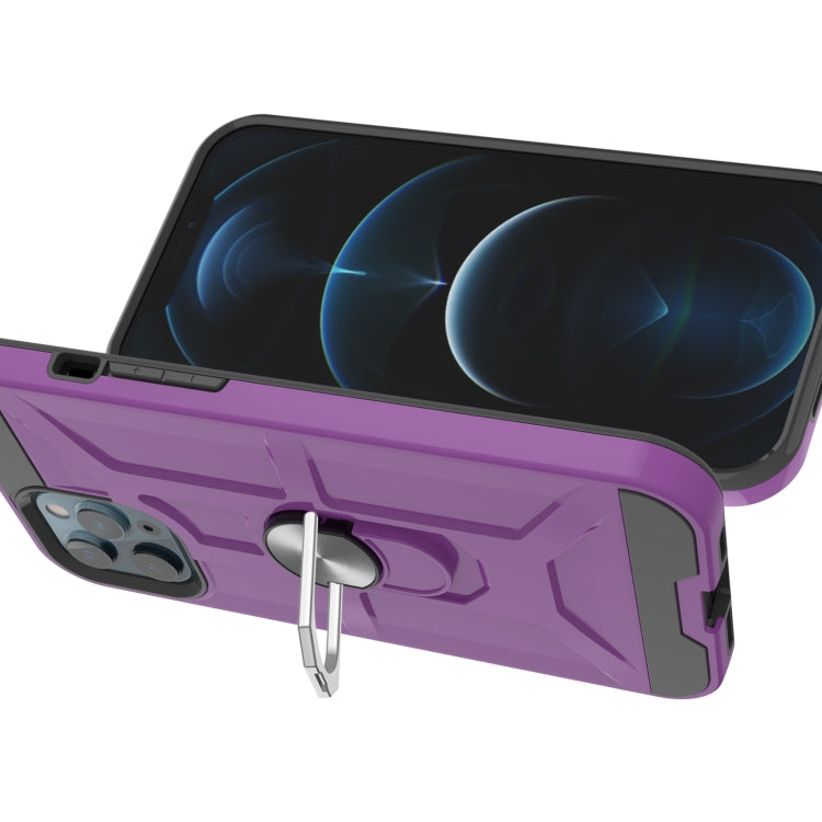 For iPhone 12 Pro Max War-god Armor TPU + PC Shockproof  Magnetic Protective Case with Ring Holder