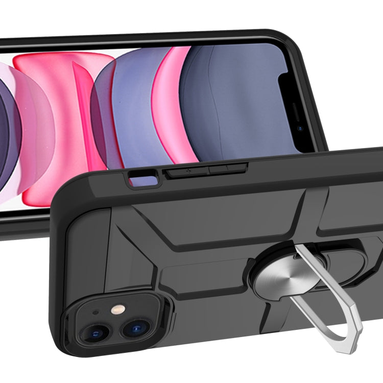 For iPhone 11 War-god Armor TPU + PC Shockproof  Magnetic Protective Case with Ring Holder