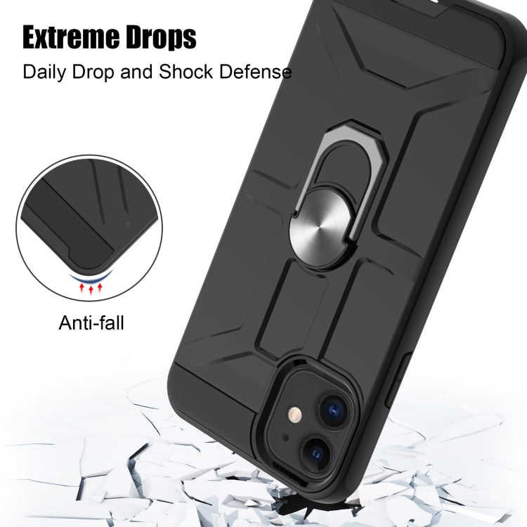 For iPhone 11 War-god Armor TPU + PC Shockproof  Magnetic Protective Case with Ring Holder