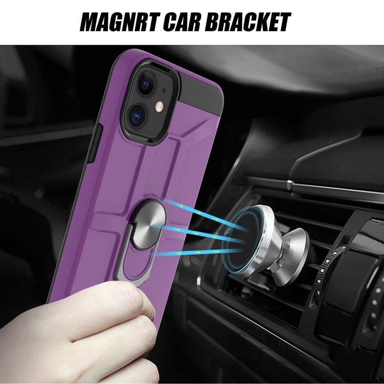 For iPhone 11 War-god Armor TPU + PC Shockproof  Magnetic Protective Case with Ring Holder
