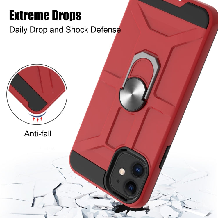 For iPhone 11 War-god Armor TPU + PC Shockproof  Magnetic Protective Case with Ring Holder