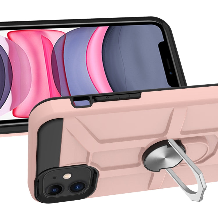 For iPhone 11 War-god Armor TPU + PC Shockproof  Magnetic Protective Case with Ring Holder