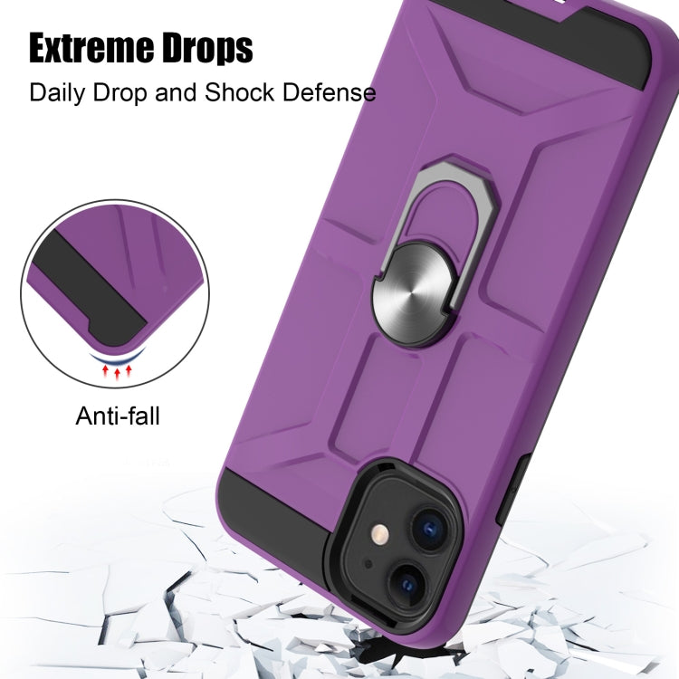 For iPhone 11 War-god Armor TPU + PC Shockproof  Magnetic Protective Case with Ring Holder