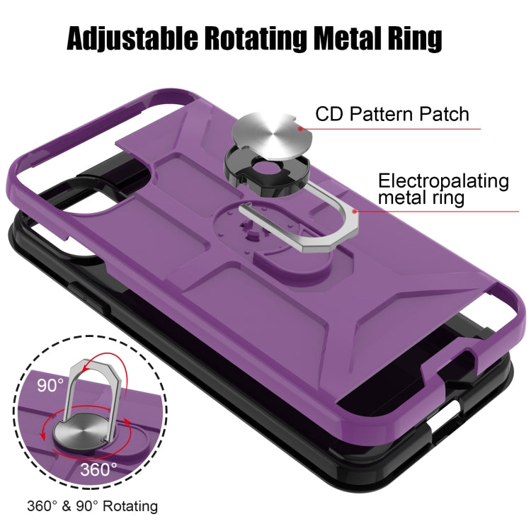 For iPhone 11 War-god Armor TPU + PC Shockproof  Magnetic Protective Case with Ring Holder