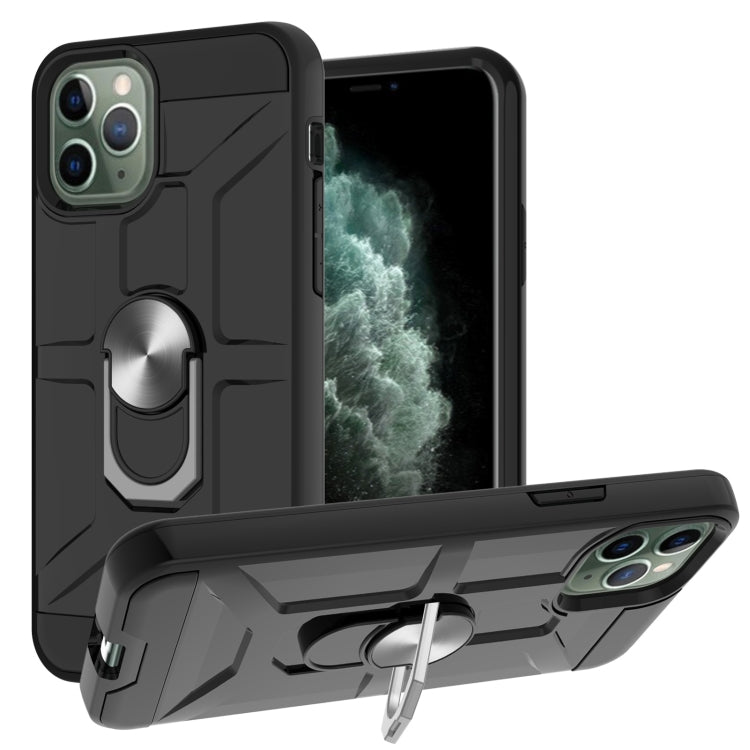 For iPhone 11 Pro War-god Armor TPU + PC Shockproof  Magnetic Protective Case with Ring Holder