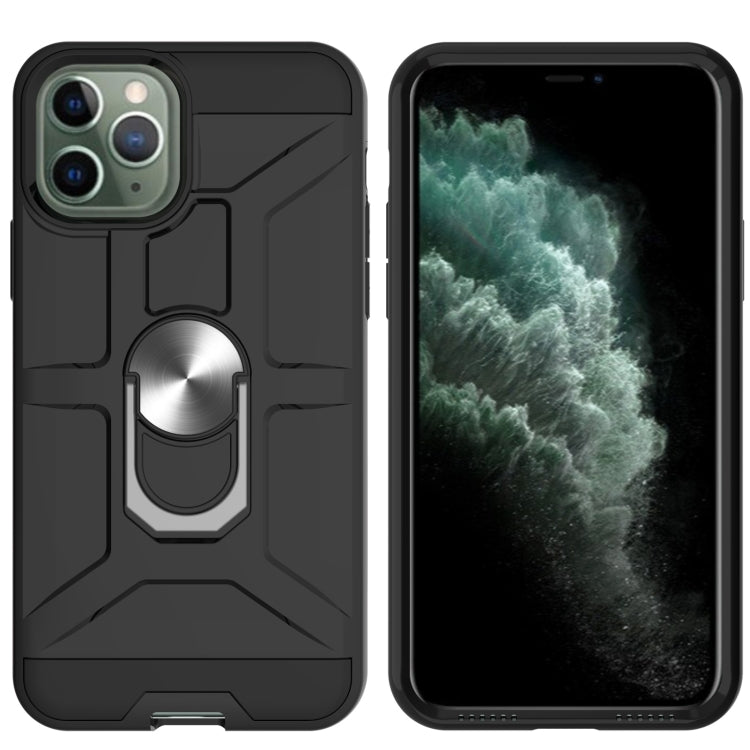 For iPhone 11 Pro War-god Armor TPU + PC Shockproof  Magnetic Protective Case with Ring Holder