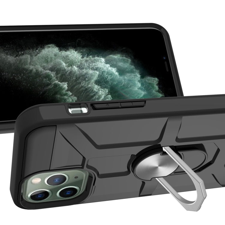 For iPhone 11 Pro War-god Armor TPU + PC Shockproof  Magnetic Protective Case with Ring Holder
