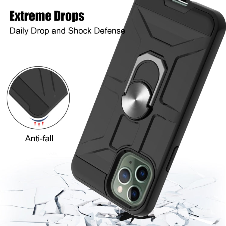 For iPhone 11 Pro War-god Armor TPU + PC Shockproof  Magnetic Protective Case with Ring Holder