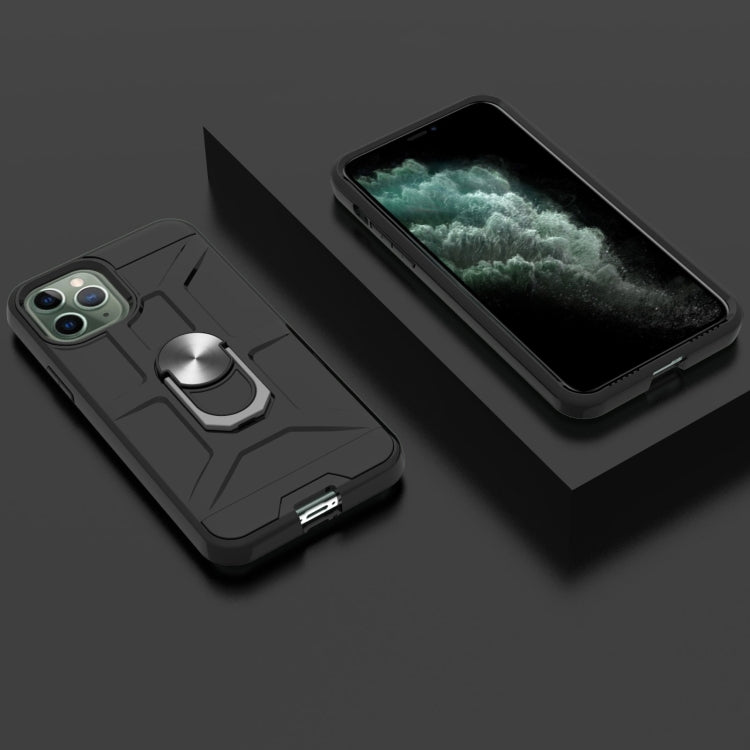 For iPhone 11 Pro War-god Armor TPU + PC Shockproof  Magnetic Protective Case with Ring Holder
