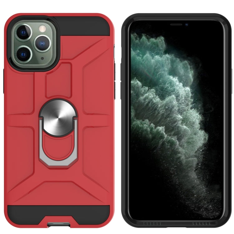 For iPhone 11 Pro War-god Armor TPU + PC Shockproof  Magnetic Protective Case with Ring Holder