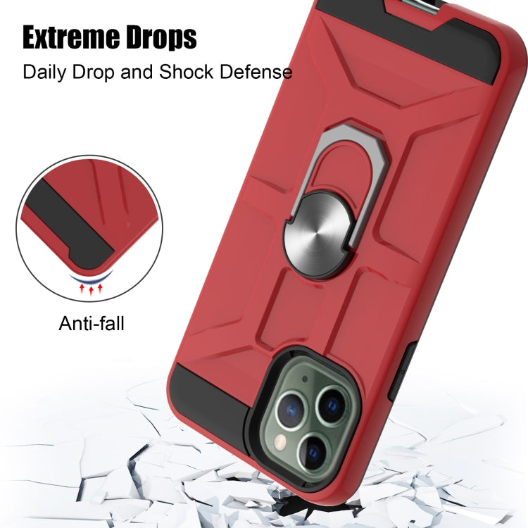 For iPhone 11 Pro War-god Armor TPU + PC Shockproof  Magnetic Protective Case with Ring Holder
