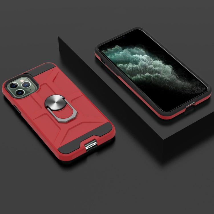 For iPhone 11 Pro War-god Armor TPU + PC Shockproof  Magnetic Protective Case with Ring Holder