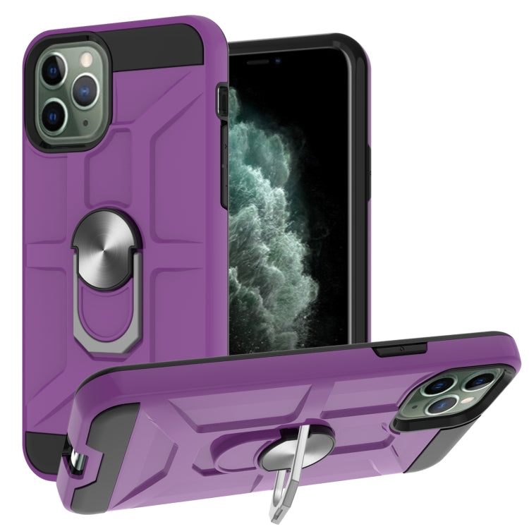 For iPhone 11 Pro War-god Armor TPU + PC Shockproof  Magnetic Protective Case with Ring Holder
