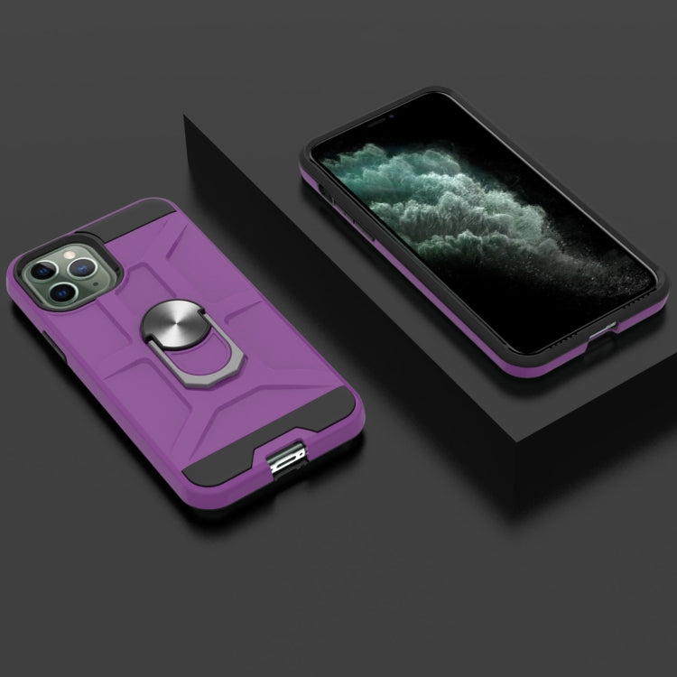 For iPhone 11 Pro War-god Armor TPU + PC Shockproof  Magnetic Protective Case with Ring Holder