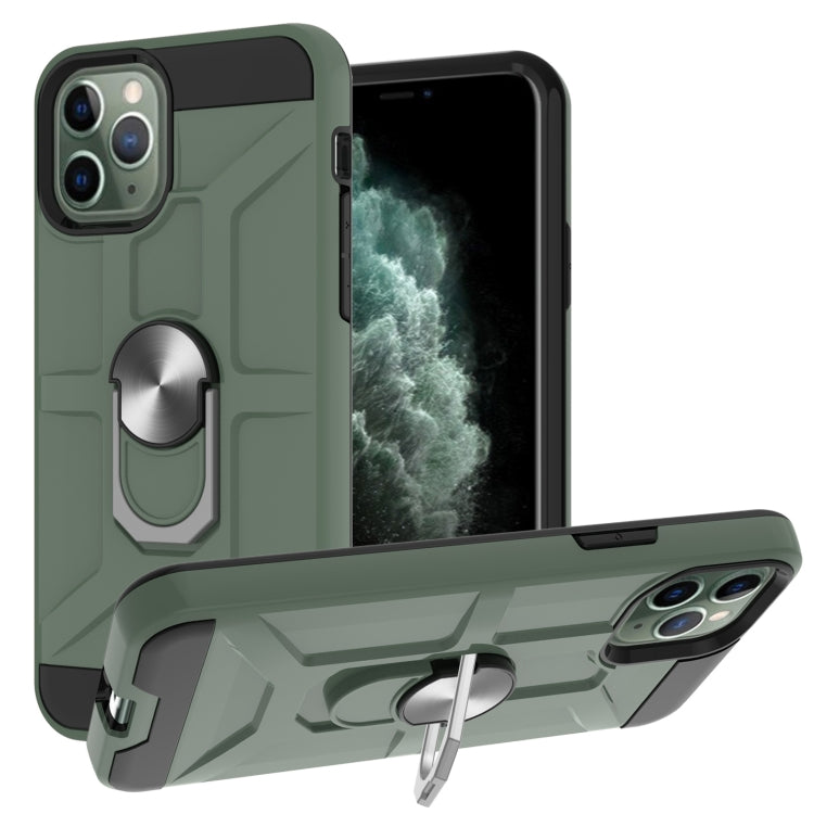 For iPhone 11 Pro War-god Armor TPU + PC Shockproof  Magnetic Protective Case with Ring Holder