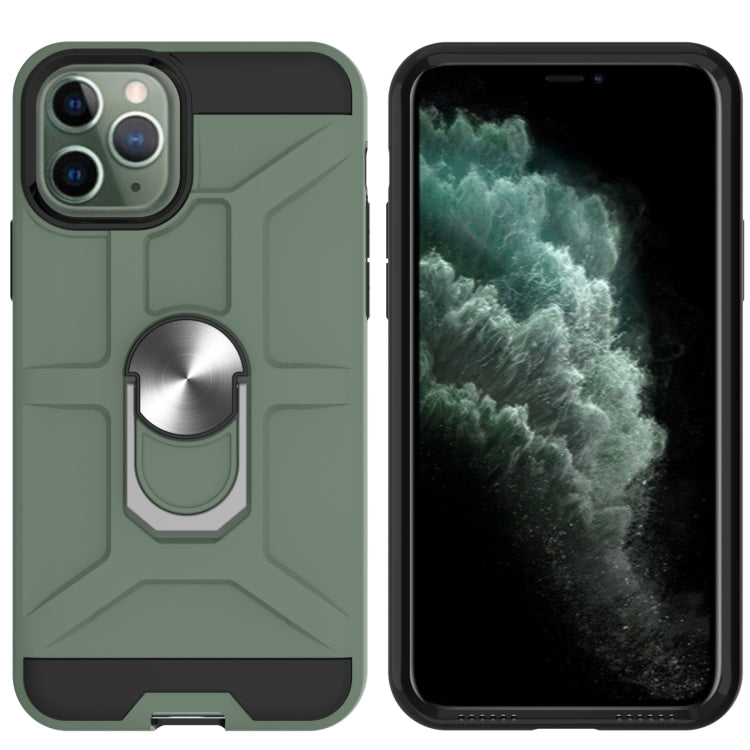 For iPhone 11 Pro War-god Armor TPU + PC Shockproof  Magnetic Protective Case with Ring Holder