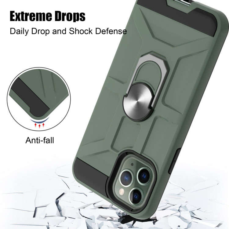 For iPhone 11 Pro War-god Armor TPU + PC Shockproof  Magnetic Protective Case with Ring Holder