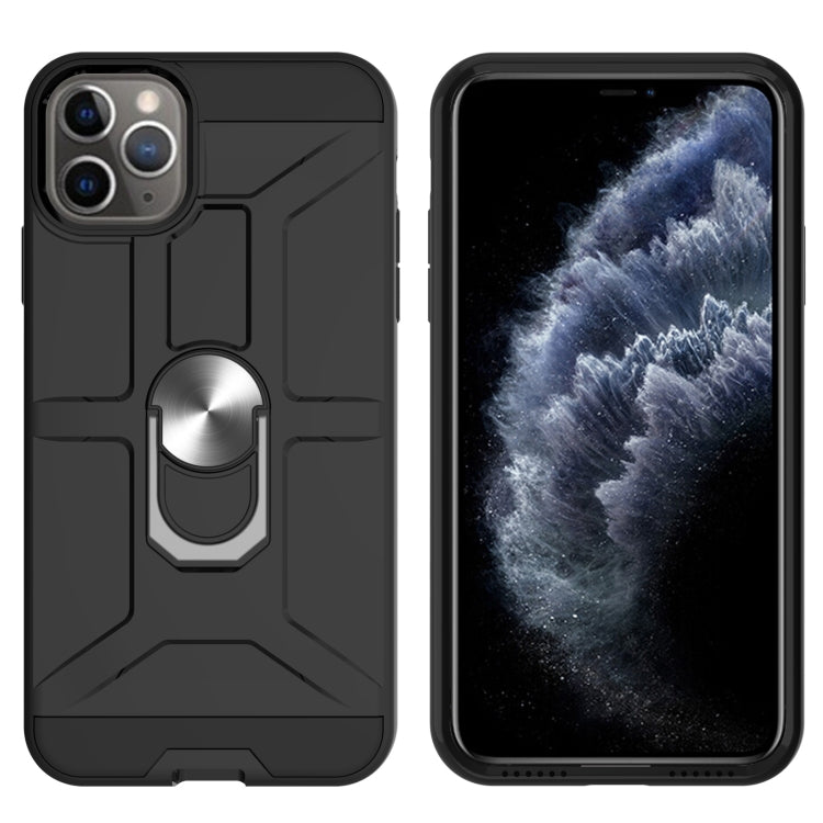 For iPhone 11 Pro Max War-god Armor TPU + PC Shockproof  Magnetic Protective Case with Ring Holder