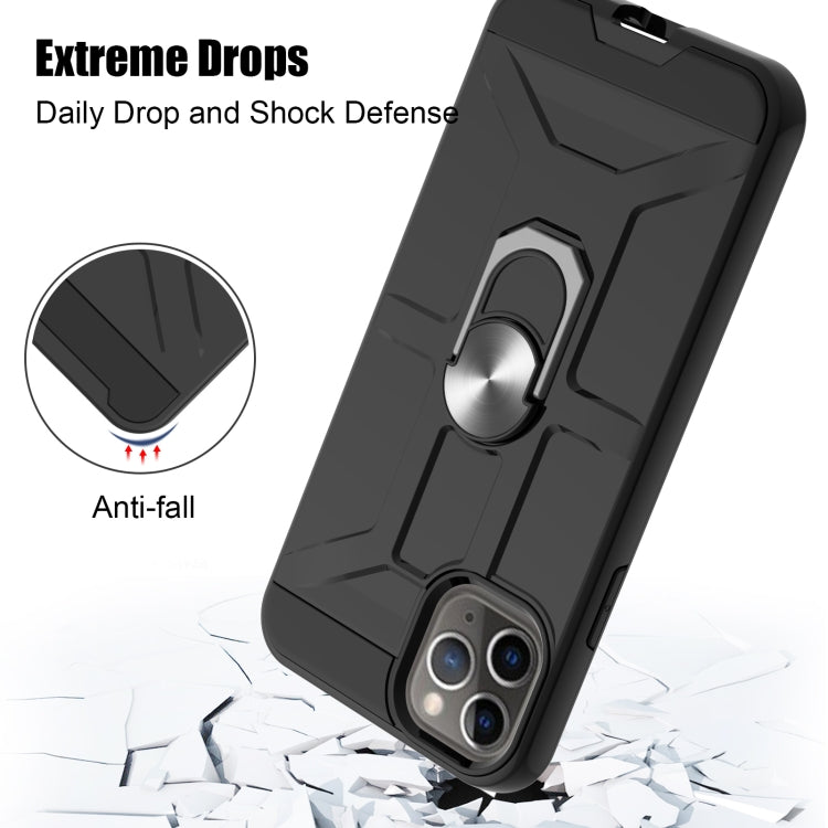 For iPhone 11 Pro Max War-god Armor TPU + PC Shockproof  Magnetic Protective Case with Ring Holder