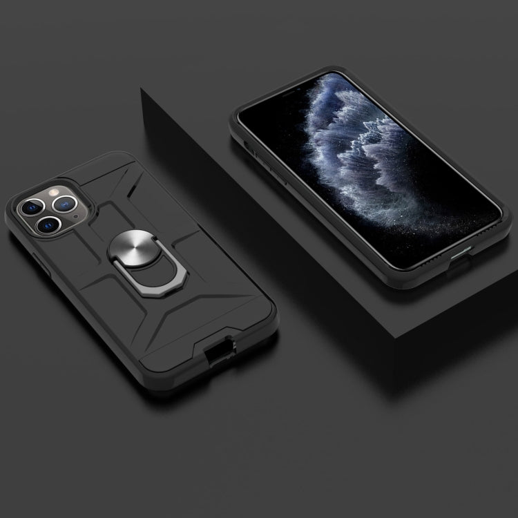 For iPhone 11 Pro Max War-god Armor TPU + PC Shockproof  Magnetic Protective Case with Ring Holder